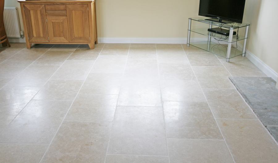 Natural stone floor tiles