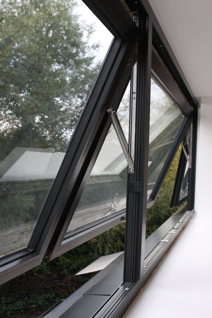 Black aluminium casement windows